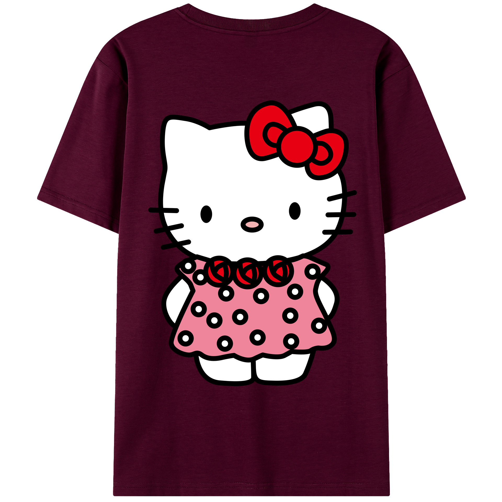 （画像用） Hello Kitty ハローキティ レディース半袖Tシャツ(バックプリント)